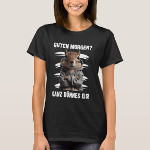 T-shirt Guten Morgen Ganz Dünnes Crème de glace Écureuil a