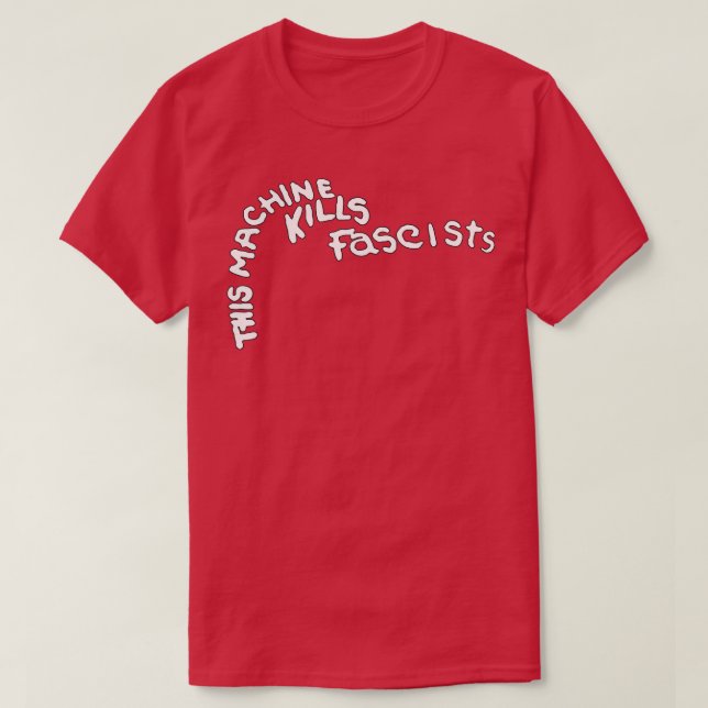T-shirt Guthrie Cette Machine Tue La Guitare Des Fascistes (Design devant)