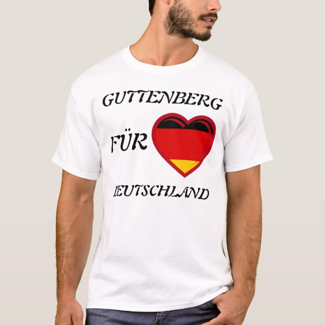 T-SHIRT GUTTENBERG POUR L'ALLEMAGNE (Devant)