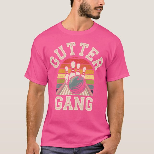 T-shirt Gutter Gang Bowling Funny Bowler (Devant)