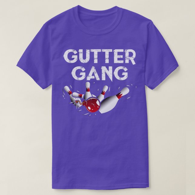 T-shirt Gutter Gang Funny Bowling s Gutter Bowling League (Design devant)