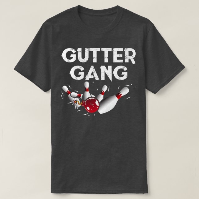 T-shirt Gutter Gang Funny Bowling T (Design devant)