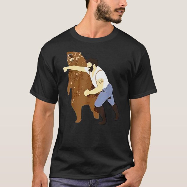 T-shirt Guy Punching Bear (2) (Devant)