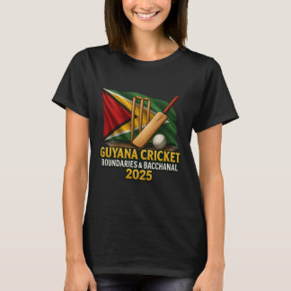 T-shirt Guyana Cricket des Caraïbes 2025 Limites et canal