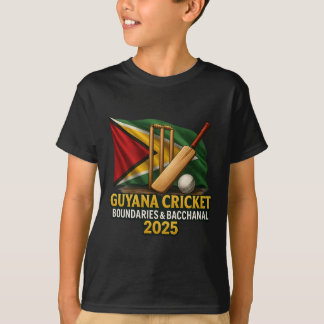 T-shirt Guyana Cricket des Caraïbes 2025 Limites et chaîne