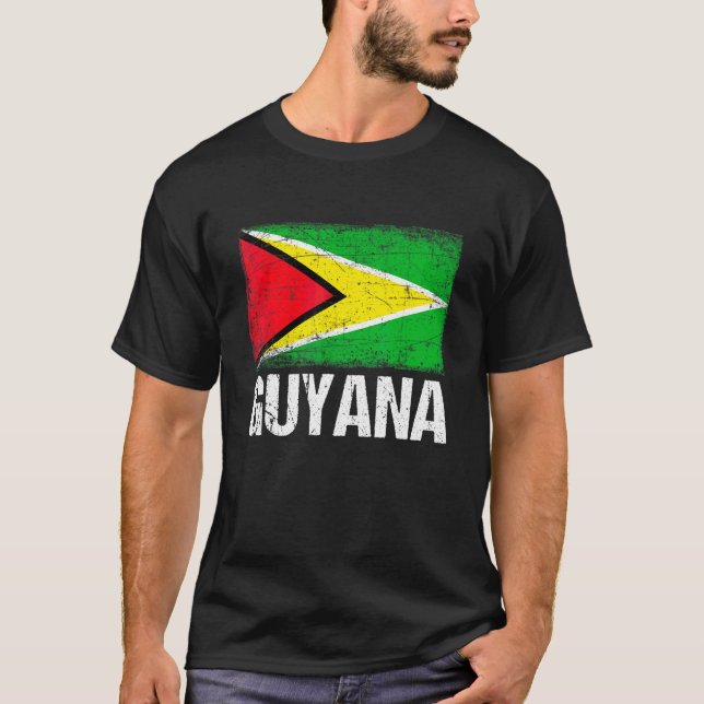 T-shirt Guyana Drapeau Hommes Femmes Enfant Patriotique (Devant)