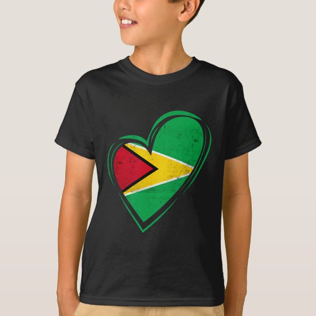 T-shirt Guyana Flag Guyanese Caribbean Cruise Cricket Kaie (Devant)