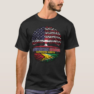 T-shirt Guyana Guyanais Américain États-Unis États-Unis Ar