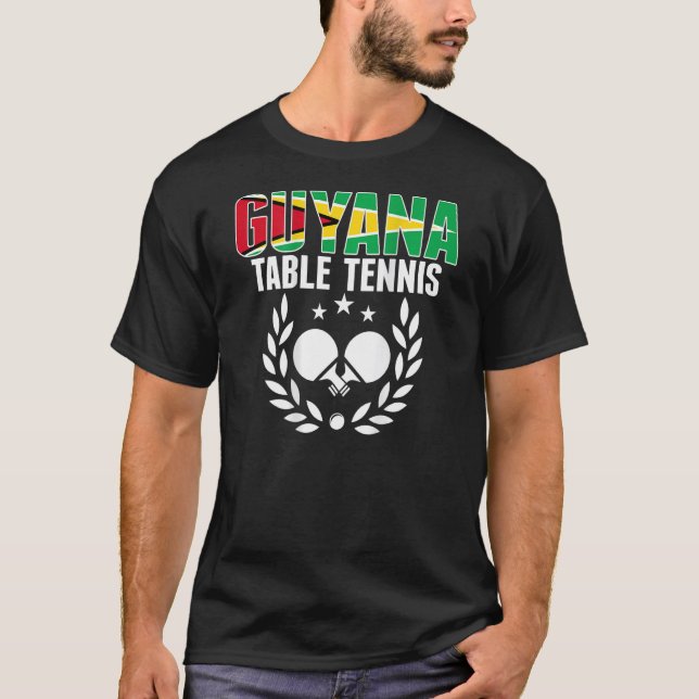 T-shirt Guyana Ping Pong   Guyanese Table Tennis Team Supp (Devant)