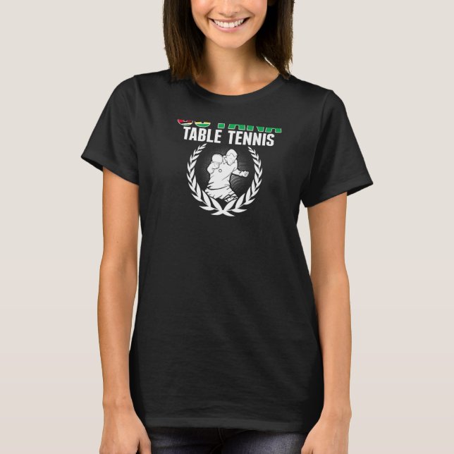 T-shirt Guyana Table Tennis Guyane Ping Pong Team Suppo (Devant)