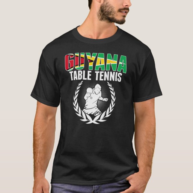 T-shirt Guyana Table Tennis  Guyanese Ping Pong Team Suppo (Devant)
