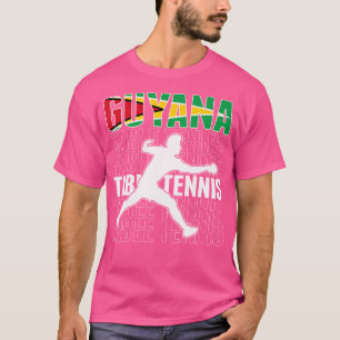 T-shirt Guyana Tennis Fans Jersey Guyane Drapeau