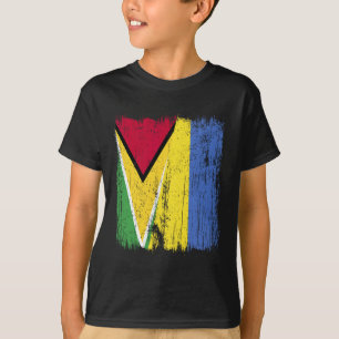 T-shirt Guyana Ukraine Drapeau en berne Héritage guyanien