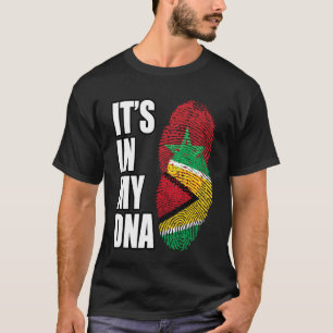 T-shirt Guyanais et Marocain Mélangent Drapeau ADN Patrimo