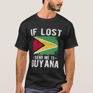 T-shirt Guyane Drapeau Souvenir - Si Perdu Envoyez-Moi Au 