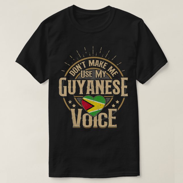 T-shirt Guyane Drapeau Souvenirs pour Guyanais Hommes & Fe (Design devant)