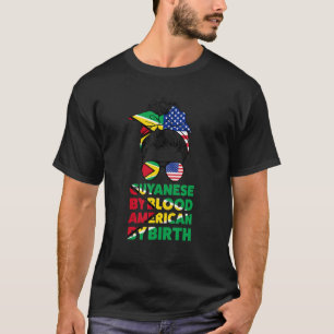 T-shirt Guyane Par Sang Américain Par Naissance Guyane Guy