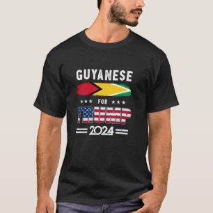 T-shirt Guyaneses pour Trump 2024 Guyana Drapeau Patriotiq