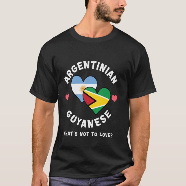 T-shirt Guyano-argentin Ce Qu'On N'Aime Pas Drapeau En For (Devant)
