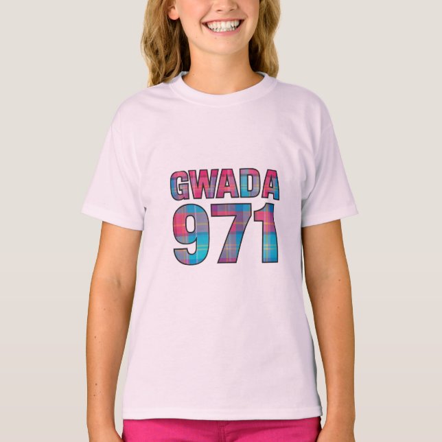 T-shirt Gwada 971  - Fierté Guadeloupéenne  (Devant)