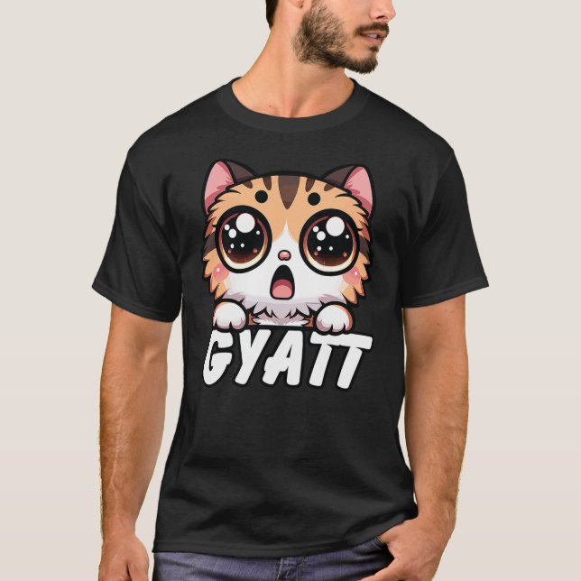 T-shirt Gyatt with Kawaii Cat, Gyatt (Devant)