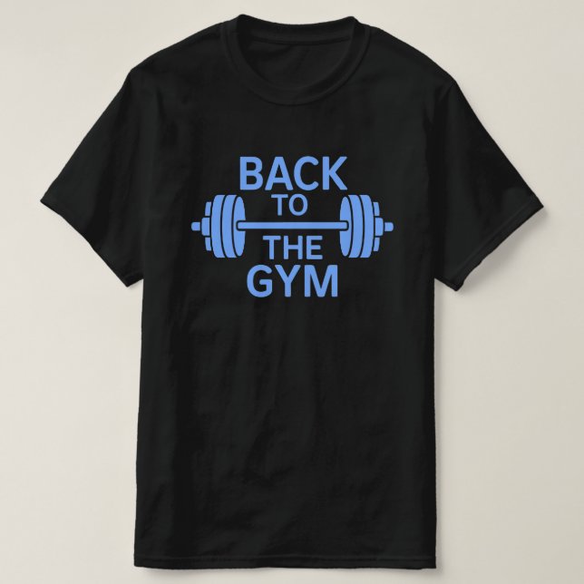 T-shirt Gym Barbell Black (Design devant)