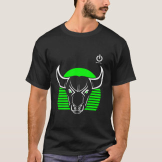 T-shirt Gym Bull Head Green Gym Bodybuilding Fitness Train