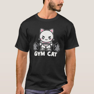 T-shirt Gym Chat, Cute, Kawaii, Dessin, Anime - Gym Motiva