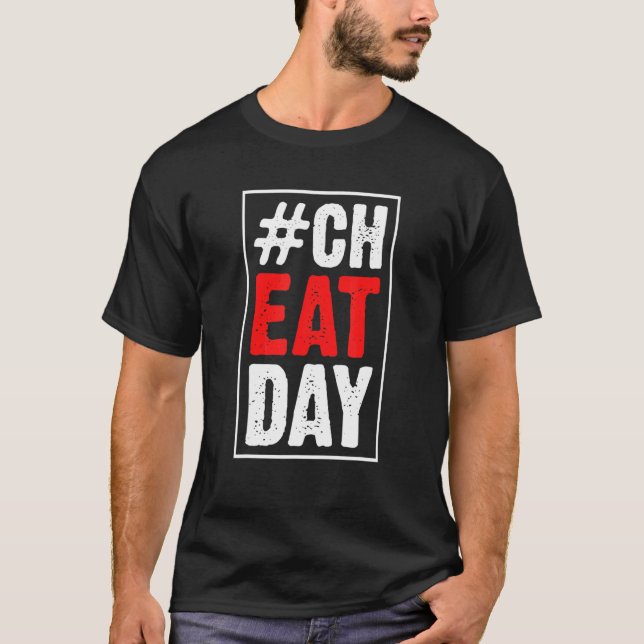 T-shirt Gym Cheat Day Carbs malsain Exercice de gym (Devant)