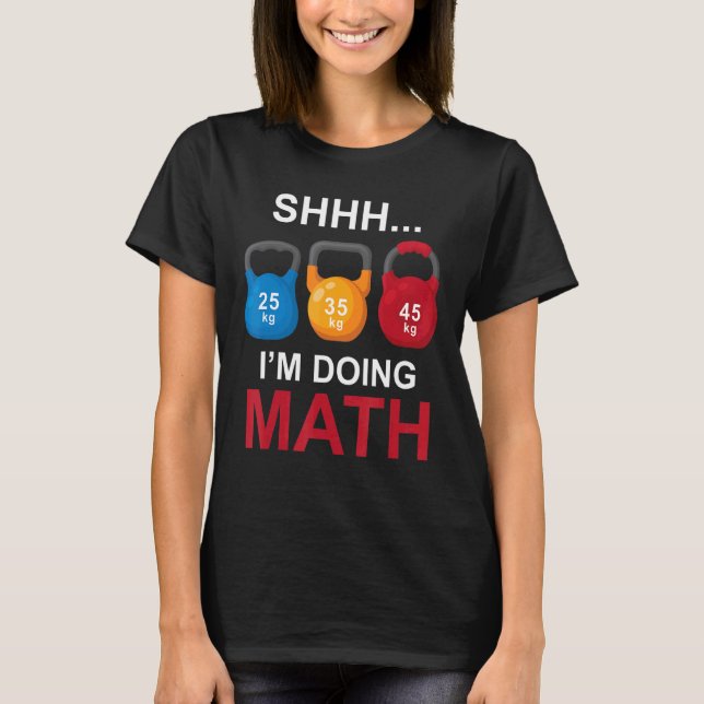 T-shirt gym culturisme sportif Je fais maths 2 (Devant)