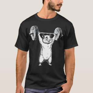 T-shirt Gym de musculation drôle hamster animal de travail