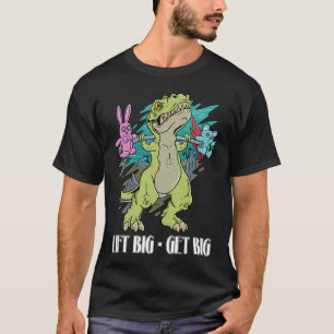 T-shirt Gym Dinosaur : Ascenseur Gros, Gros, Régler les Po