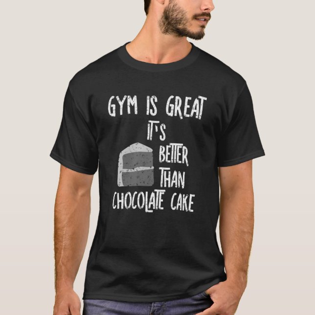T-shirt Gym Est Un Grand Texte Blanc (Devant)