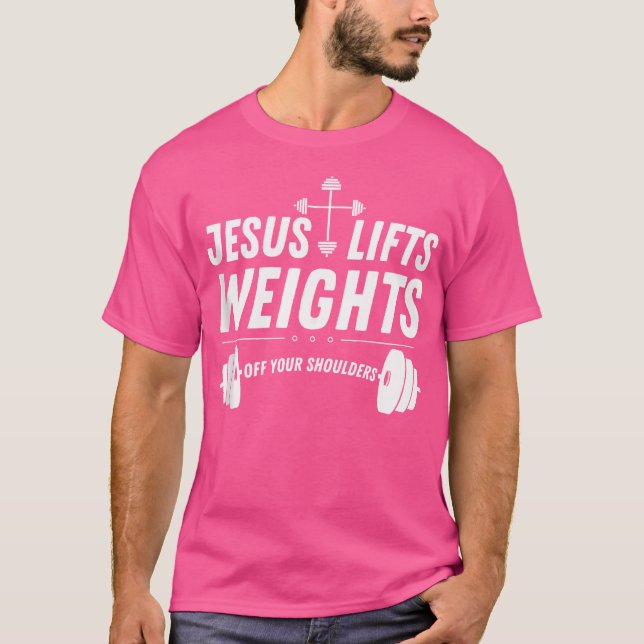 T-shirt Gym Et Jésus Christ Poids Corps Chrétien (Devant)