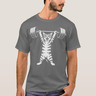 T-shirt Gym félin vintage rétro musculation levé de poids