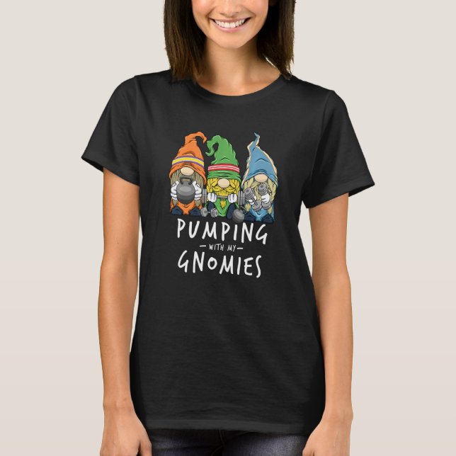 T-shirt Gym Gnomes Pompage avec mes Gnomies Entraînement F (Devant)