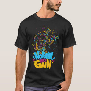 T-shirt Gym Poids Lifting sans douleur aucun gain rétro