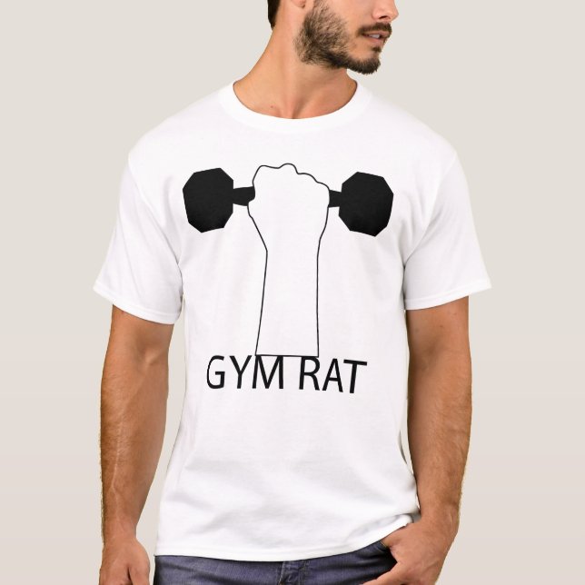 T-shirt Gym Rat Amusants Confortables  (Devant)