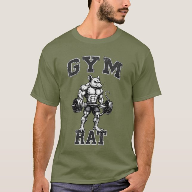 T-shirt Gym Rat Deadlift - Lifting Humor - Bodybuilding (Devant)