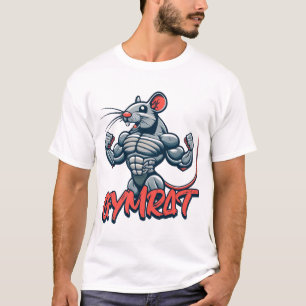 T-shirt Gym Rat ! Drôle Cartoon de rat musculaire