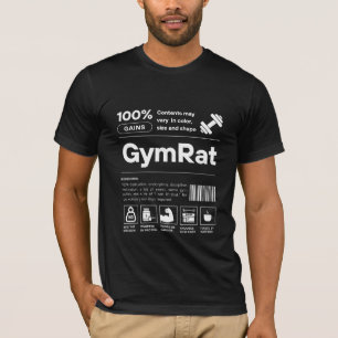 T-shirt Gym Rat Exercice Fitness Drôle Poids