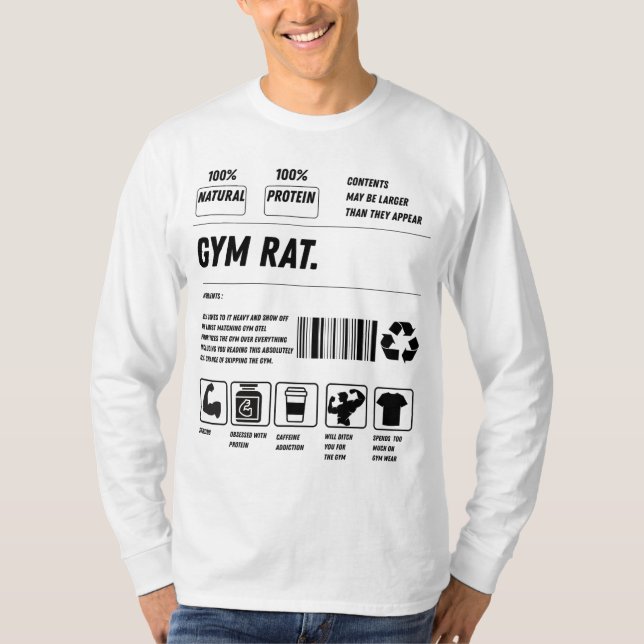 T-shirt Gym Rat Formula: Handle With Gains (Devant)