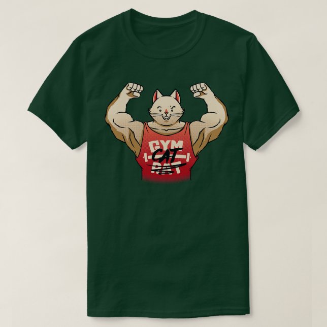 T-shirt Gym Rat Gym Chat par Tobe Fonseca (Design devant)
