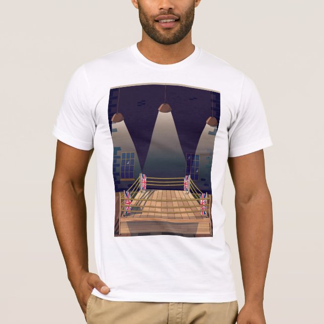 T-shirt Gym ring de boxe britannique. (Devant)