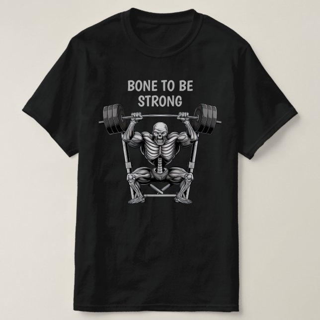 T-shirt Gym Skeleton Noir (Design devant)
