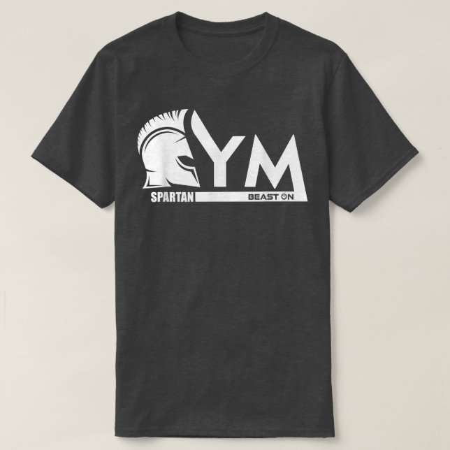 T-shirt Gym Spartan Beast Sur Gym Motivation Fitness Dire (Design devant)