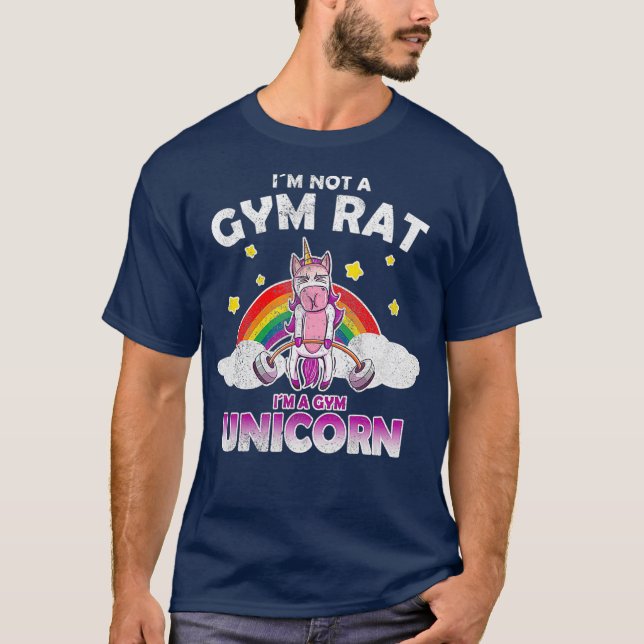 T-shirt Gym Unicorn mignon Funny Weighlifting Cadeau (Devant)