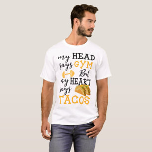 T-shirt Gym vs Tacos - Entraînement de nouveauté amusant