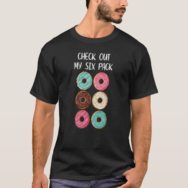 T-shirt Gym Workout Découvrez Mon Pack Six Donut (Devant)