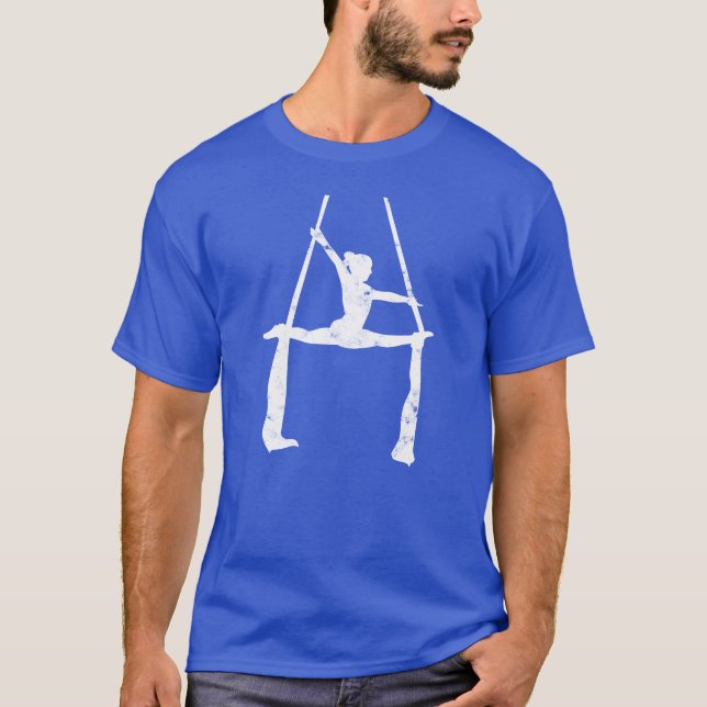 T-shirt Gymnast doing aerial silk moves sports (Devant)